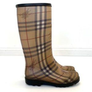 Burberry Rain Boots Signature Plaid Sz 6